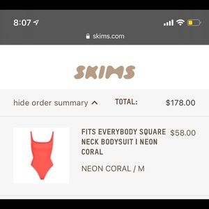 Skims Fits everyday square bodysuit